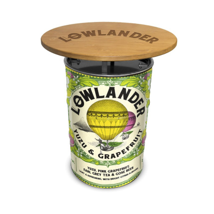 Statafel olievat full colour bedrukt met houten blad - Topgiving